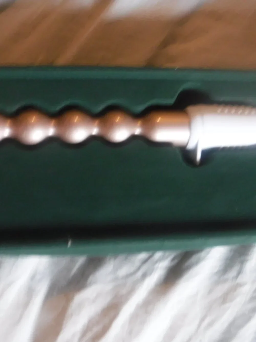 Laura Ashley Tourmaline Ceramic Spiral Curling Wand Rose Gold All Hair Types NEW